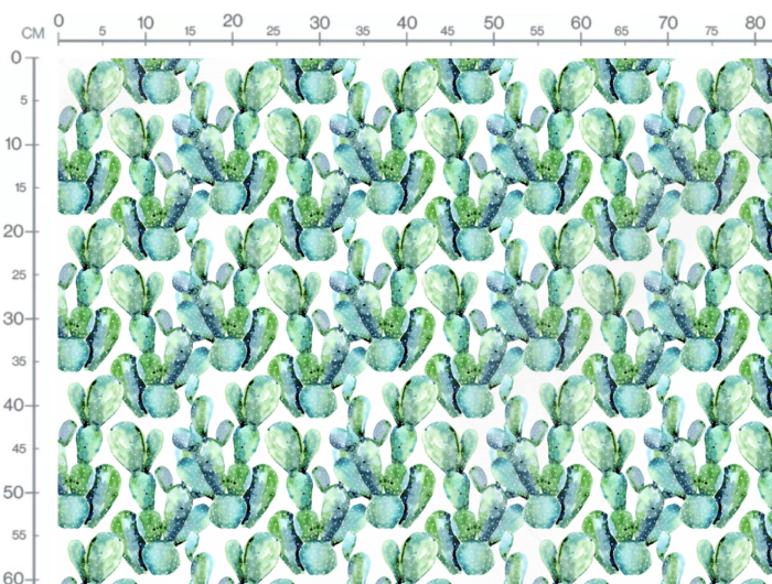 Tissu Imprimé Cactus Aquarelle, 7 tissus au choix – Image 3