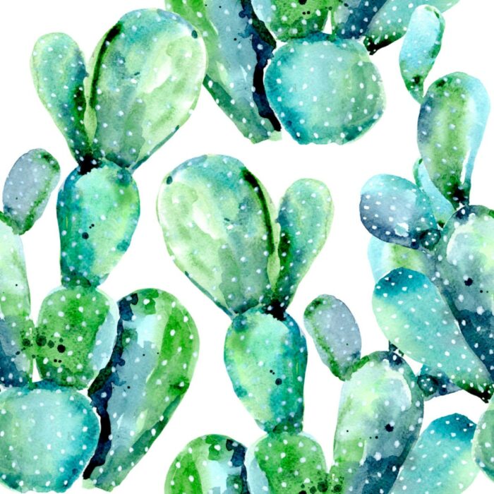 Tissu Imprimé Cactus Aquarelle, 7 tissus au choix