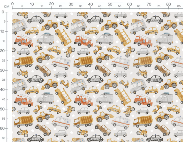 Tissu Imprimé Camions Voitures, 10 tissus au choix – Image 3