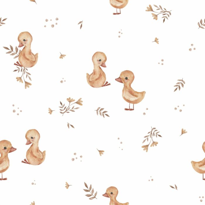Tissu Imprimé Caneton Adorable, 7 tissus au choix