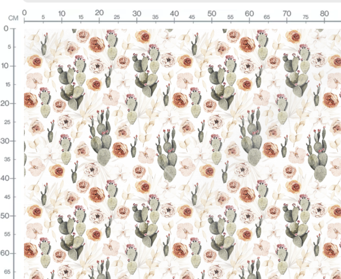 Tissu Imprimé Fleuri Cactus Roses , 7 tissus au choix – Image 2