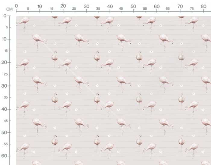 Tissu Imprimé Flamant Rose Douceur, 7 tissus au choix – Image 3