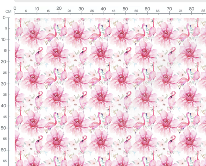 Tissu Imprimé Flamants Fleurs, 7 tissus au choix – Image 2