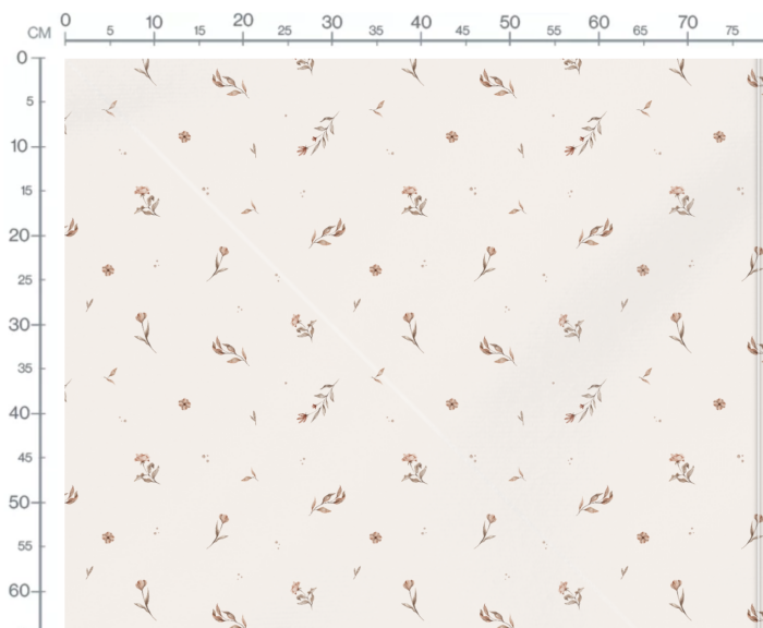 Tissu Imprimé Fleuri Douceur Beige, 7 tissus au choix – Image 3