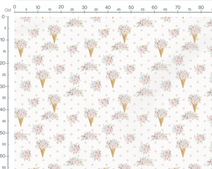 Tissu Imprimé Fleuri Glaces, 7 tissus au choix – Image 3