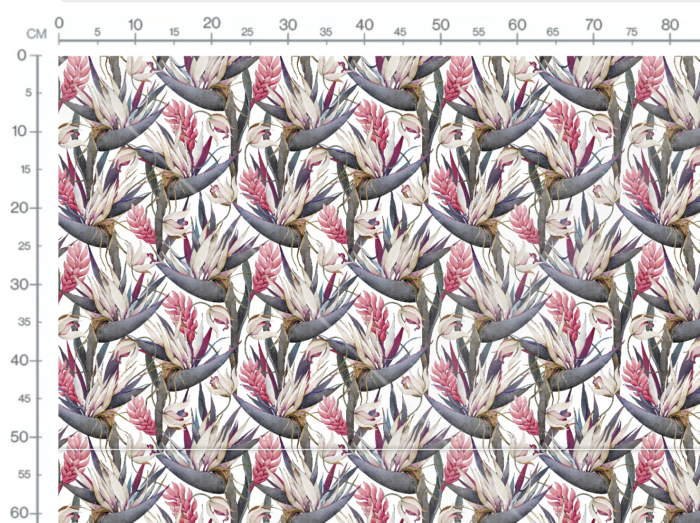 Tissu Imprimé Fleuri Oiseau de Paradis, 7 tissus au choix – Image 3