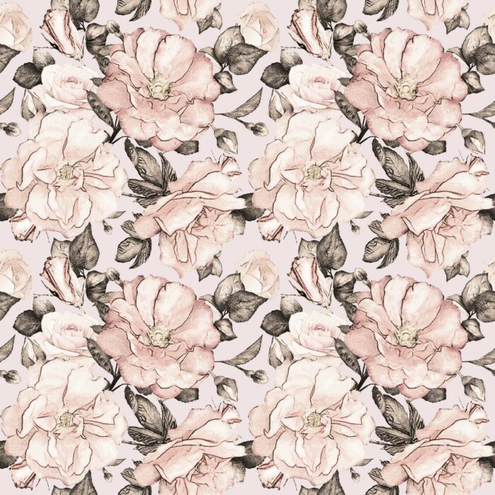 Tissu Imprimé Fleuri Roses Vintage, 7 tissus au choix