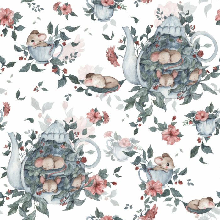 Tissu Imprimé Fleuri Souris, 10 tissus au choix