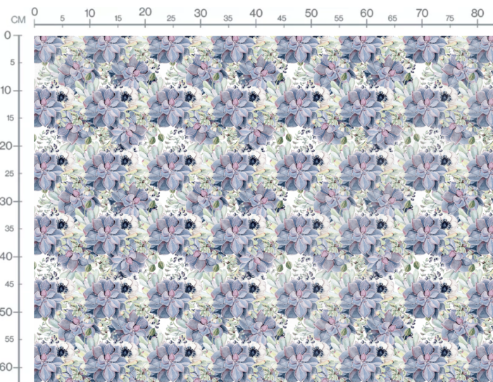 Tissu Imprimé Fleuri Succulents, 7 tissus au choix – Image 3