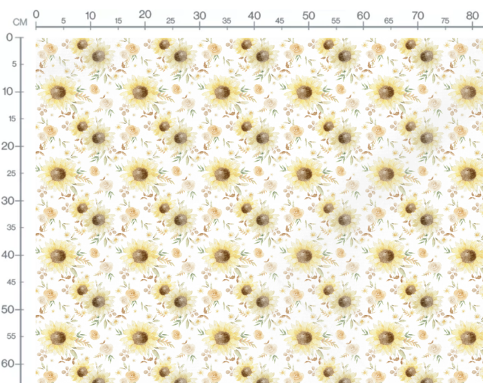 Tissu Imprimé Fleuri Tournesol Aquerelle, 7 tissus au choix – Image 3