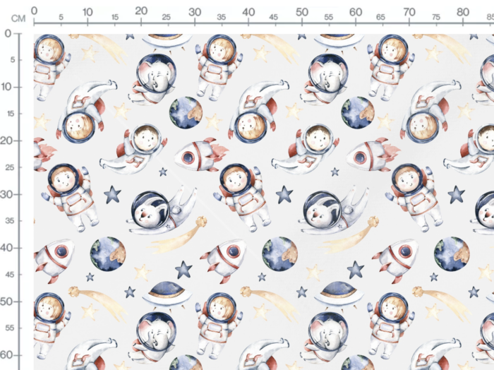 Tissu Imprimé Garçon Espace, 7 tissus au choix – Image 3