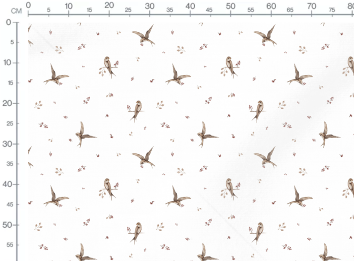 Tissu Imprimé Hirondelles, 11 tissus au choix – Image 3