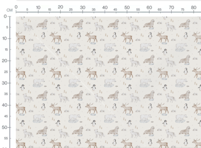 Tissu Imprimé Hiver Animaux Arctique, 7 tissus au choix – Image 3