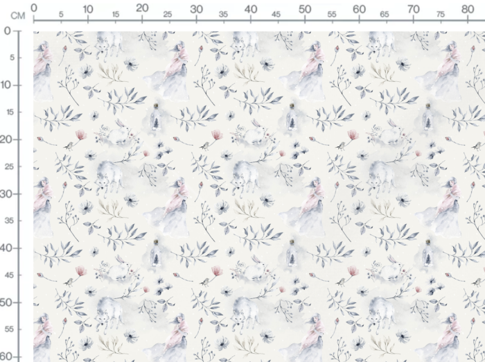Tissu Imprimé Hiver Fleuri, 7 tissus au choix – Image 2