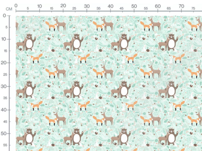 Tissu Imprimé Hiver Foret Magique, 7 tissus au choix – Image 3