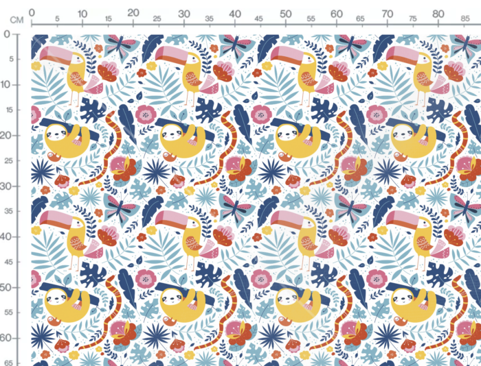 Tissu Imprimé Jungle Rose, 10 tissus au choix – Image 3