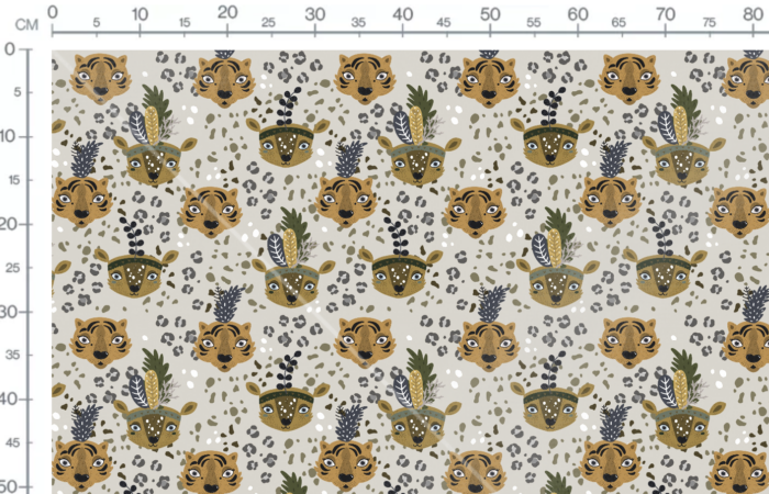 Tissu Imprimé Leopard Mignon Vert, 10 tissus au choix – Image 2