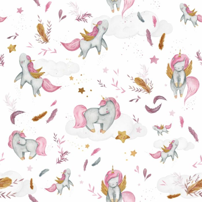 Tissu Imprimé Licorne Étoiles, 10 tissus au choix