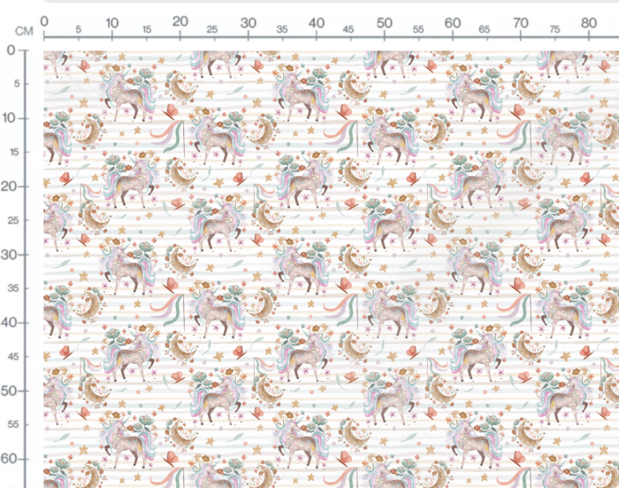Tissu Imprimé Licorne Lune, 10 tissus au choix – Image 3