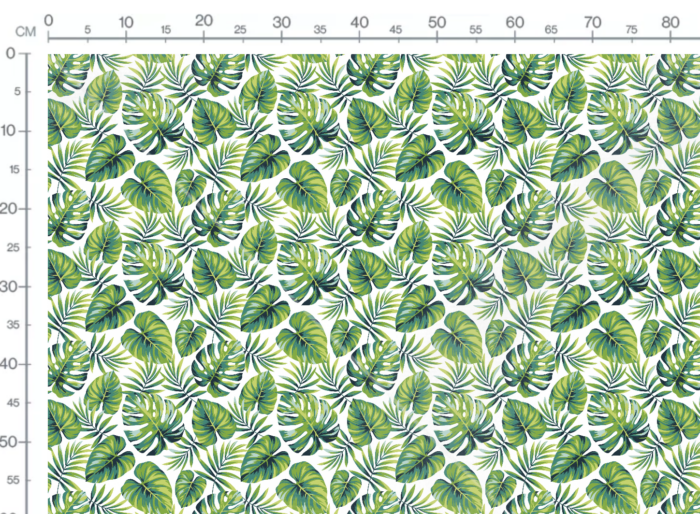 Tissu Imprimé Monstera Vert, 7 tissus au choix – Image 2