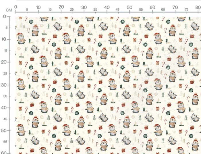 Tissu Imprimé Noel Petit Pingouin, 11 tissus au choix – Image 2