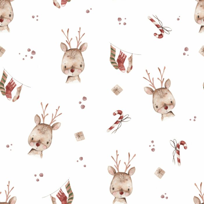 Tissu Imprimé Noel Renne Adorable, 7 tissus au choix