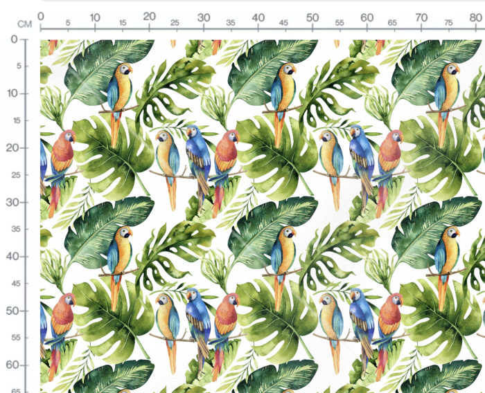 Tissu Imprimé Oiseau Tropical, 7 tissus au choix – Image 3