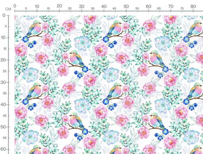 Tissu Imprimé Oiseaux Colorés, 7 tissus au choix – Image 2