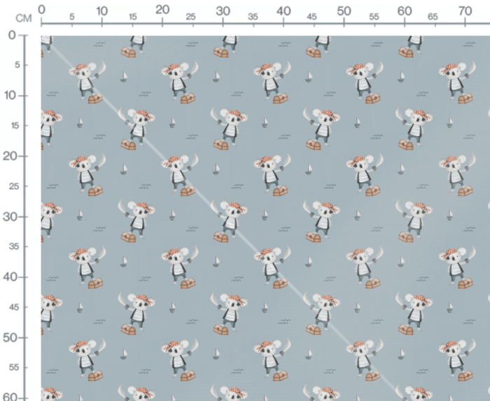 Tissu Imprimé Panda Pirate, 7 tissus au choix – Image 3