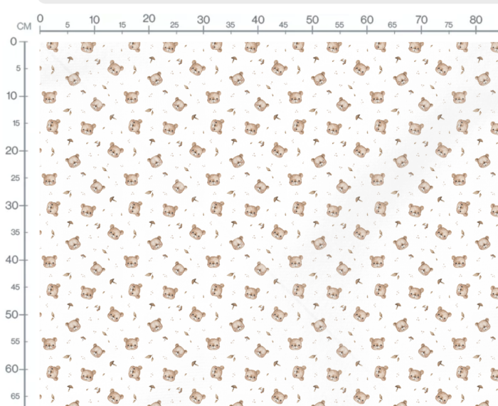 Tissu Imprimé Petit Ourson Adorable, 7 tissus au choix – Image 3