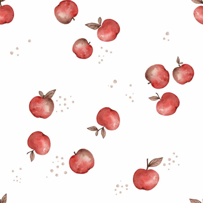 Tissu Imprimé Petites Pommes, 7 tissus au choix