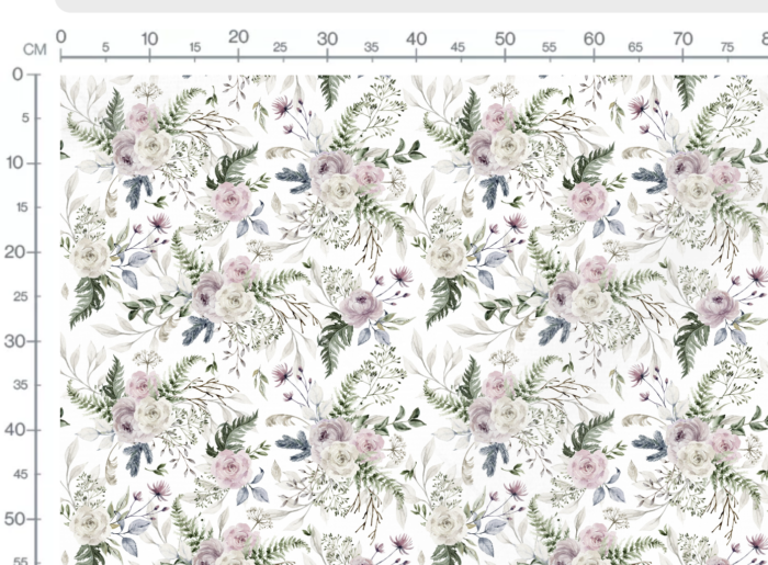 Tissu Imprimé Fleuri Roses HIver, 7 tissus au choix – Image 3