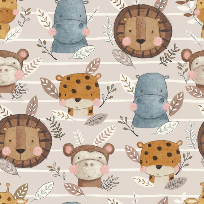 Tissu Imprimé Savane Pastel, 10 tissus au choix