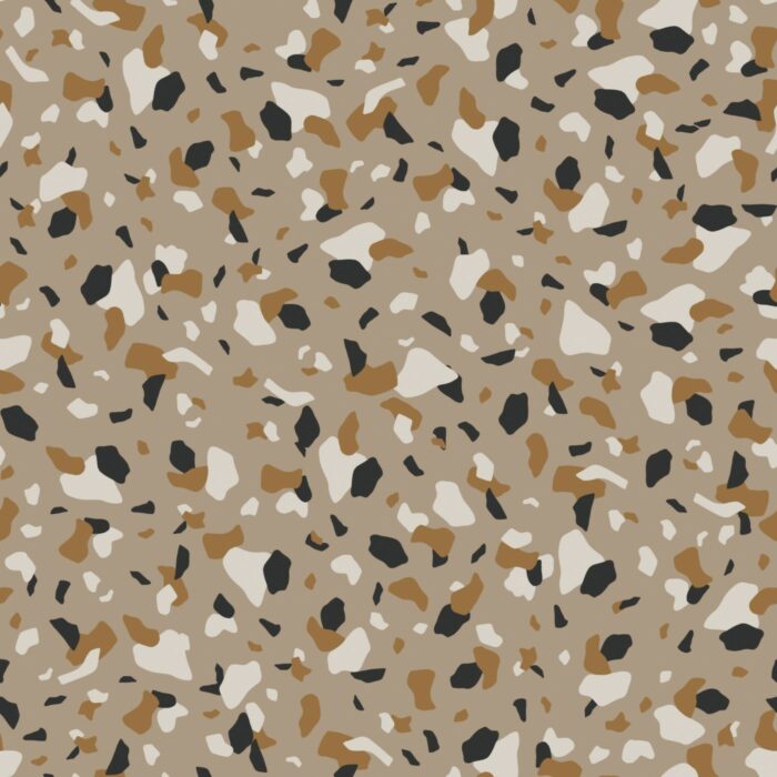 Tissu Imprimé Terrazzo Beige, 7 tissus au choix