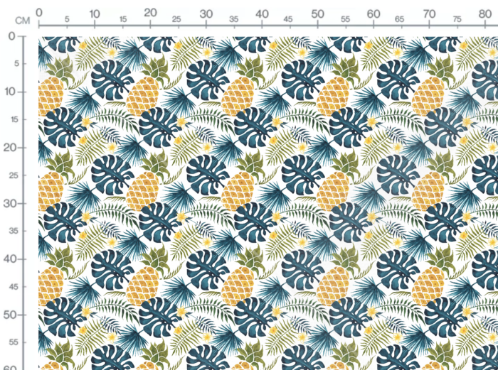 Tissu Imprimé Tropical Ananas, 7 tissus au choix – Image 3