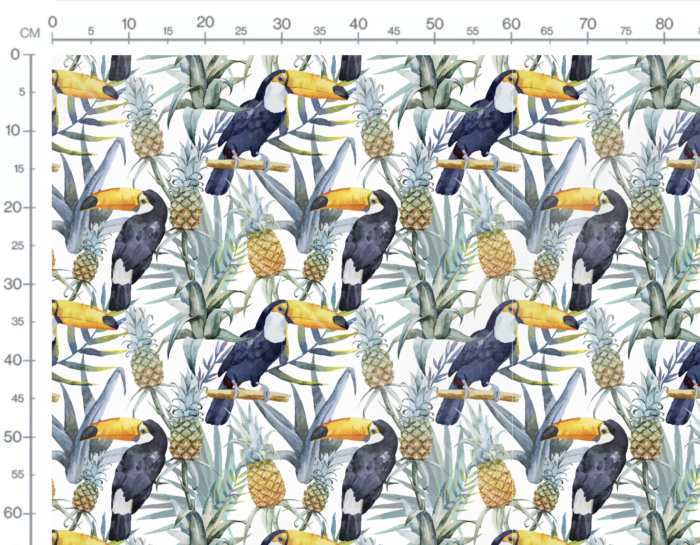 Tissu Imprimé Tropical Toucan, 7 tissus au choix – Image 3