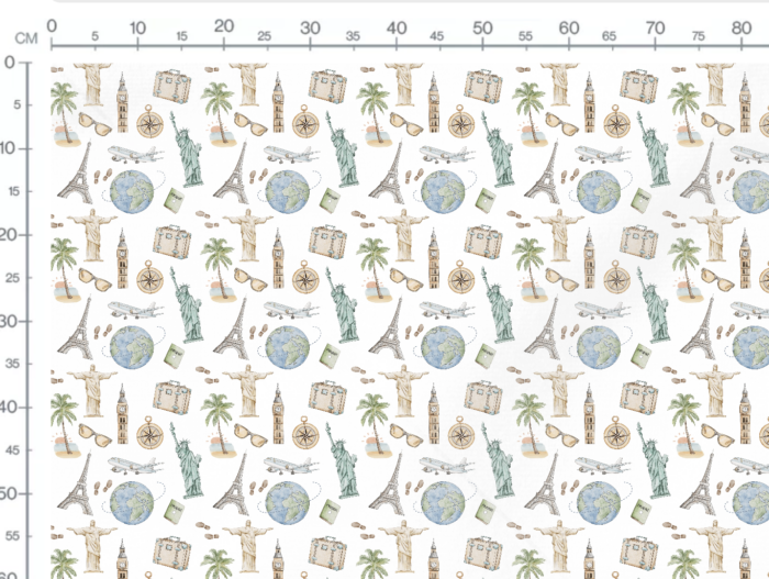 Tissu Imprimé Vacances, 7 tissus au choix – Image 3