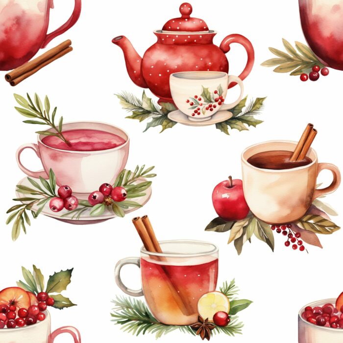 Tissu Exclusif Noel Thé Gourmand, 7 tissus au choix