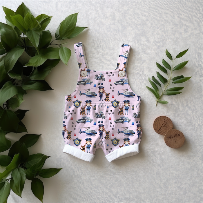 Tissu Exclusif Police Fille Rose, 7 tissus au choix – Image 4