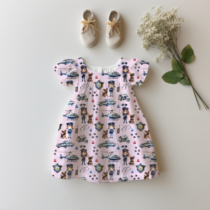 Tissu Exclusif Police Chiens Bleu, 7 tissus au choix – Image 6