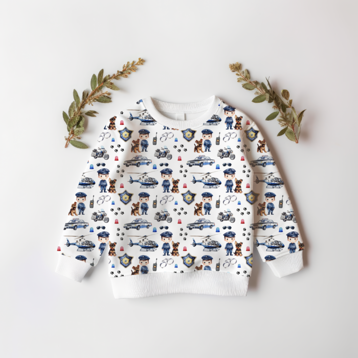 Tissu Exclusif Police Chiens Bleu, 7 tissus au choix – Image 5