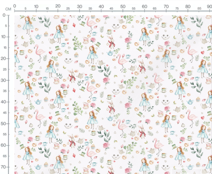 Tissu Imprimé Alice Merveille, 7 tissus au choix – Image 3