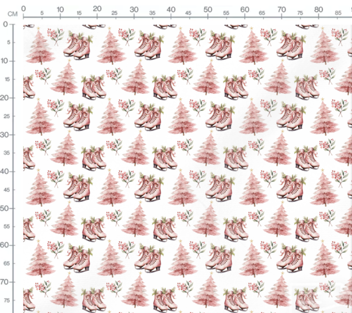 Tissu Exclusif Noel Rose Patins à Glace, 7 tissus au choix – Image 2