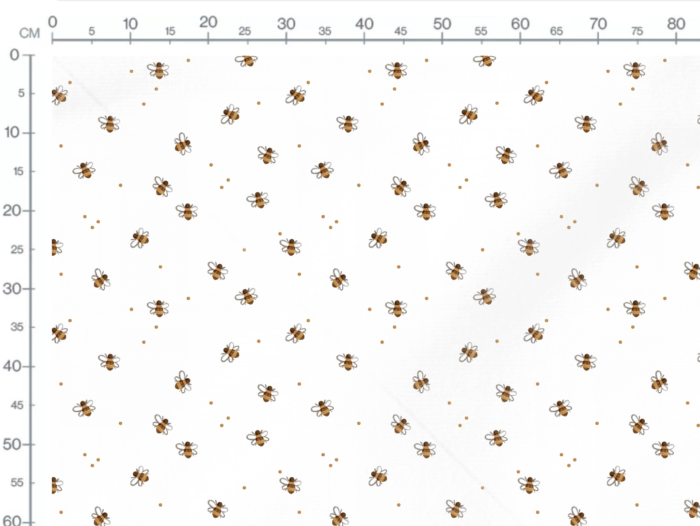 Tissu Imprimé Abeilles Campagne, 7 tissus au choix – Image 3