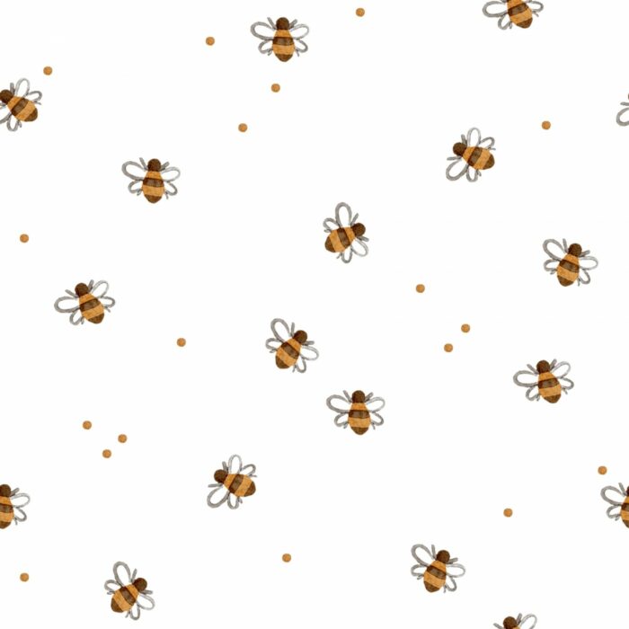 Tissu Imprimé Abeilles Campagne, 7 tissus au choix