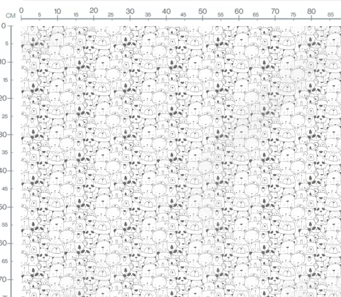 Tissu Imprimé Animaux Amis A Colorier, 7 tissus au choix – Image 2