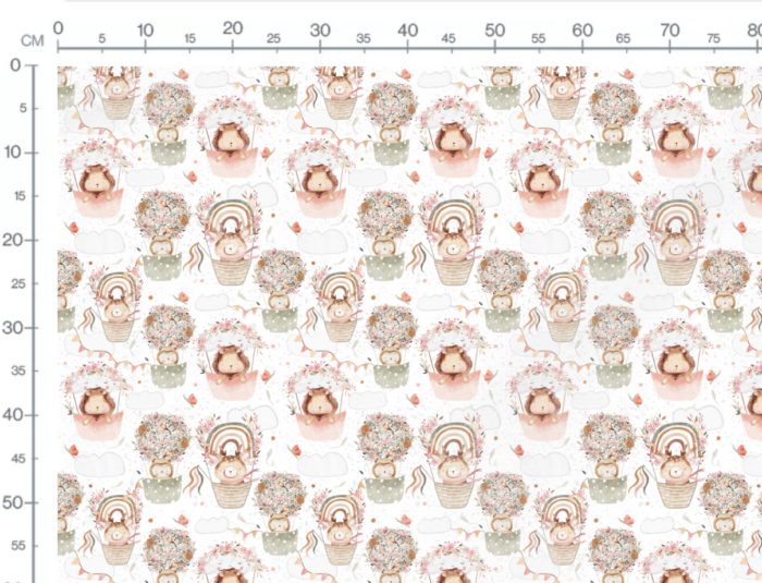 Tissu Imprimé Animaux Ballons Mignons, 7 tissus au choix – Image 2