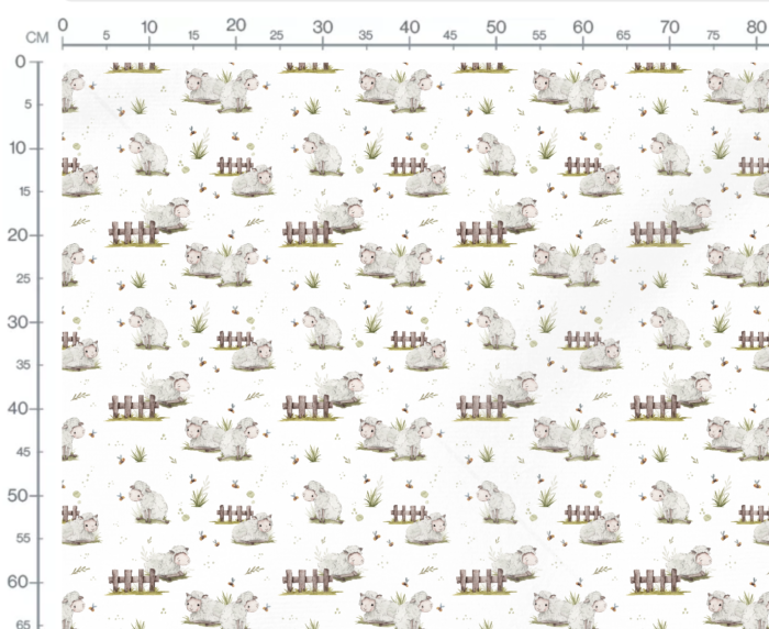 Tissu Imprimé Animaux Petits Moutons, 7 tissus au choix – Image 3