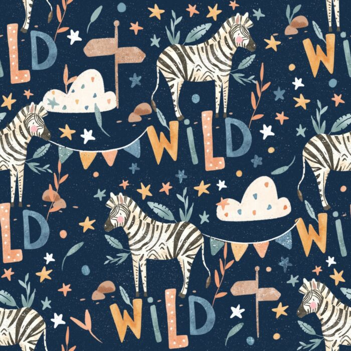 Tissu Imprimé Animaux Zèbre Wild, 7 tissus au choix