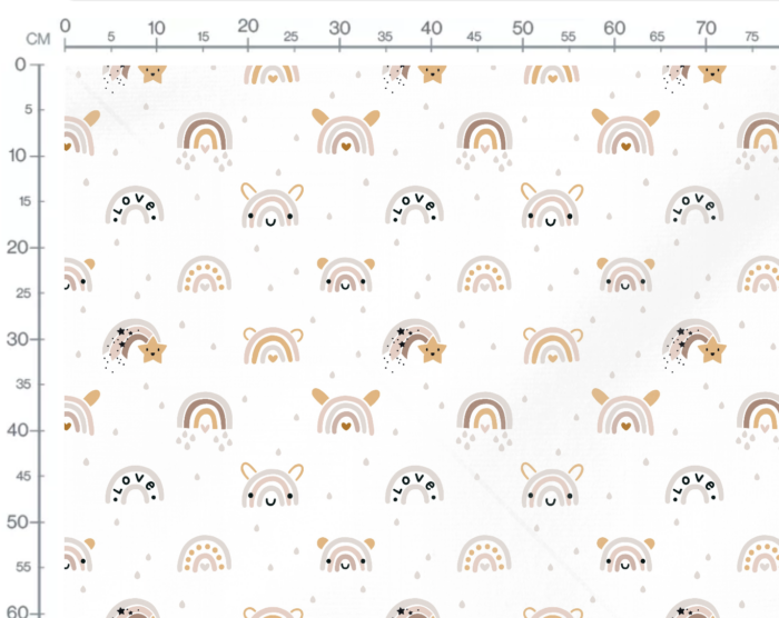 Tissu Imprimé Arc-en-ciel Animaux, 7 tissus au choix – Image 3
